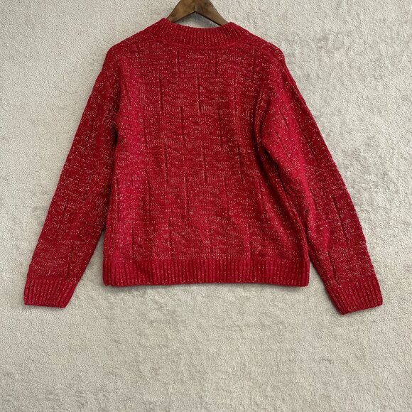 NEW Weatherproof Vintage Women's L Knit Sweater Crewneck Shimmer - Picture 4 of 11